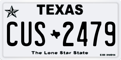 TX license plate CUS2479