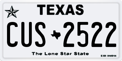 TX license plate CUS2522