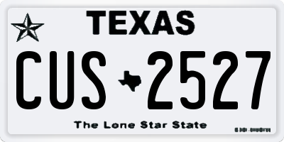 TX license plate CUS2527
