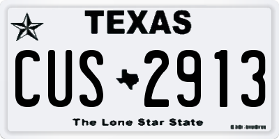 TX license plate CUS2913