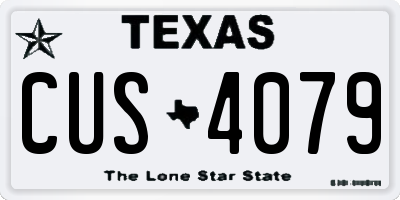 TX license plate CUS4079