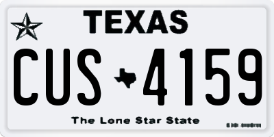 TX license plate CUS4159