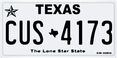 TX license plate CUS4173