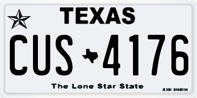 TX license plate CUS4176