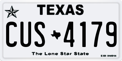 TX license plate CUS4179
