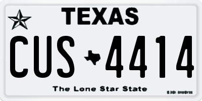 TX license plate CUS4414