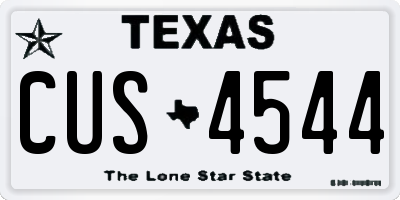 TX license plate CUS4544