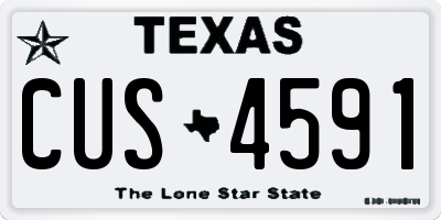 TX license plate CUS4591