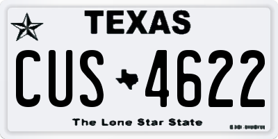 TX license plate CUS4622