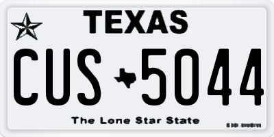 TX license plate CUS5044