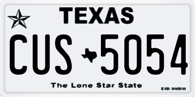 TX license plate CUS5054