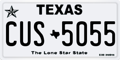 TX license plate CUS5055
