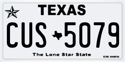 TX license plate CUS5079