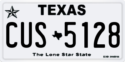 TX license plate CUS5128