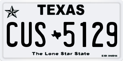 TX license plate CUS5129