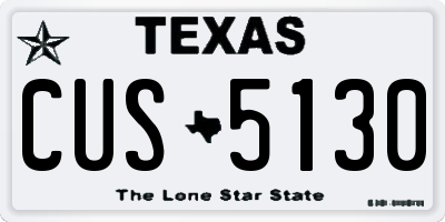 TX license plate CUS5130