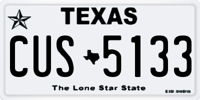 TX license plate CUS5133