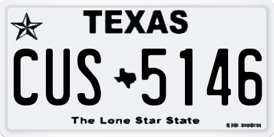 TX license plate CUS5146