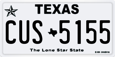 TX license plate CUS5155