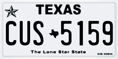 TX license plate CUS5159