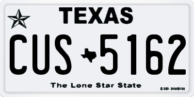 TX license plate CUS5162