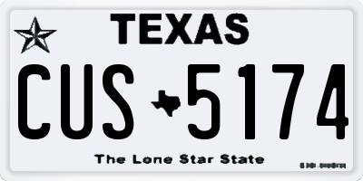 TX license plate CUS5174