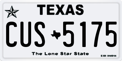 TX license plate CUS5175