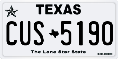 TX license plate CUS5190