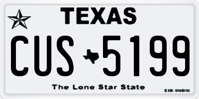 TX license plate CUS5199