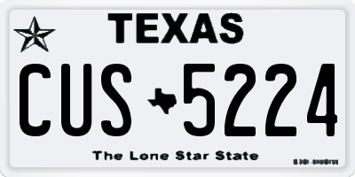 TX license plate CUS5224