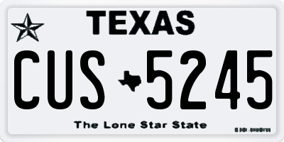 TX license plate CUS5245