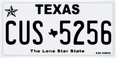TX license plate CUS5256