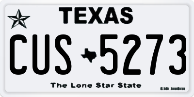TX license plate CUS5273