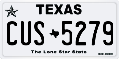 TX license plate CUS5279