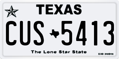 TX license plate CUS5413