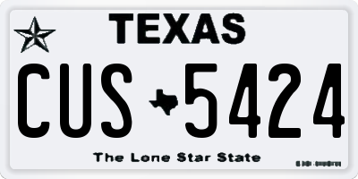 TX license plate CUS5424