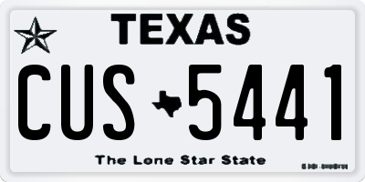 TX license plate CUS5441