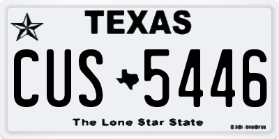 TX license plate CUS5446