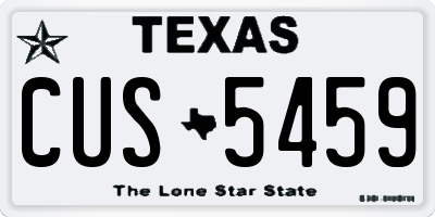 TX license plate CUS5459