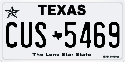 TX license plate CUS5469