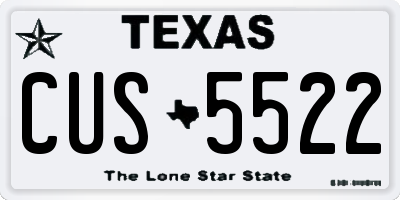 TX license plate CUS5522