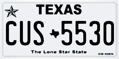 TX license plate CUS5530