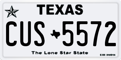 TX license plate CUS5572