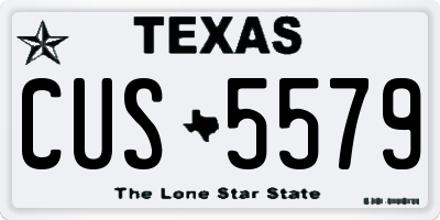 TX license plate CUS5579