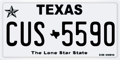 TX license plate CUS5590