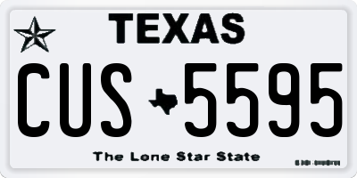 TX license plate CUS5595
