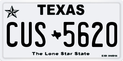 TX license plate CUS5620