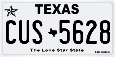 TX license plate CUS5628