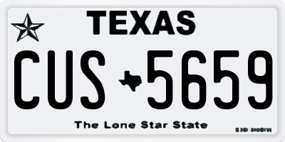 TX license plate CUS5659