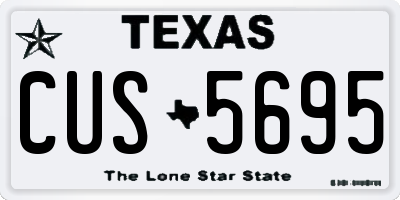 TX license plate CUS5695